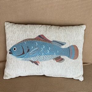 Fish accent pillow. 19x13 smoke and pet free home.